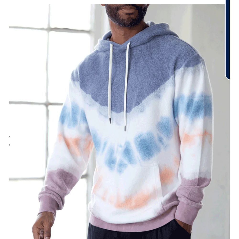 Feat‎ Tie Dye Hoodie Sweatshirt Pastel Blue Pink Purple Loungewear Athleisure